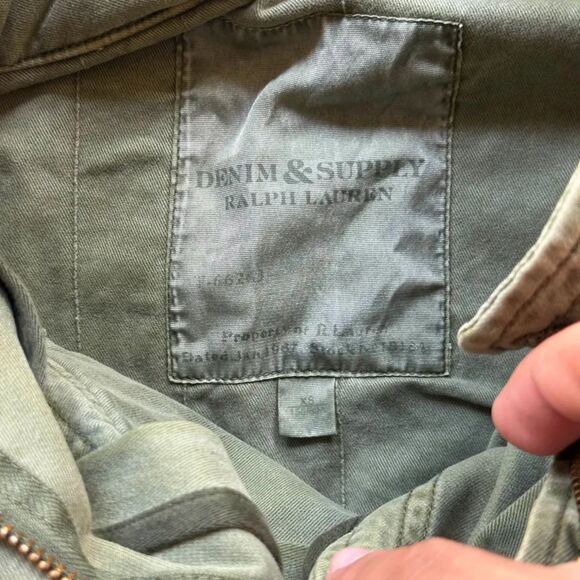 Vintage Denim & Supply USRL M65 Military American Flag Jacket Size XS - Picture 5 of 8